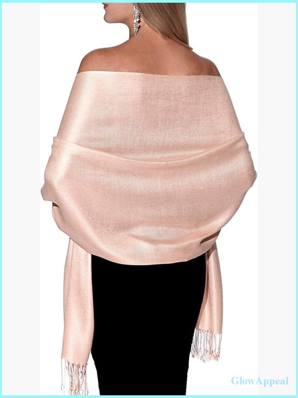 Soft Pashmina Shawl Wrap, 74" x 29", Viscose, Multiple Ways to Wear
